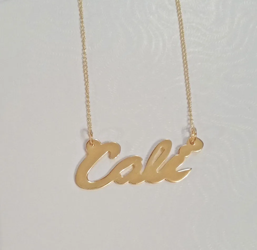 10K Gold Cursive Name Necklace