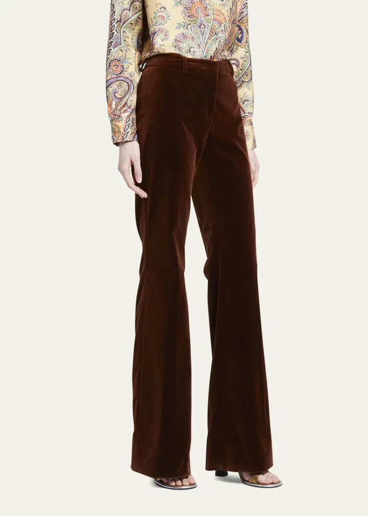 11560551100 Velvet bootcut trouser