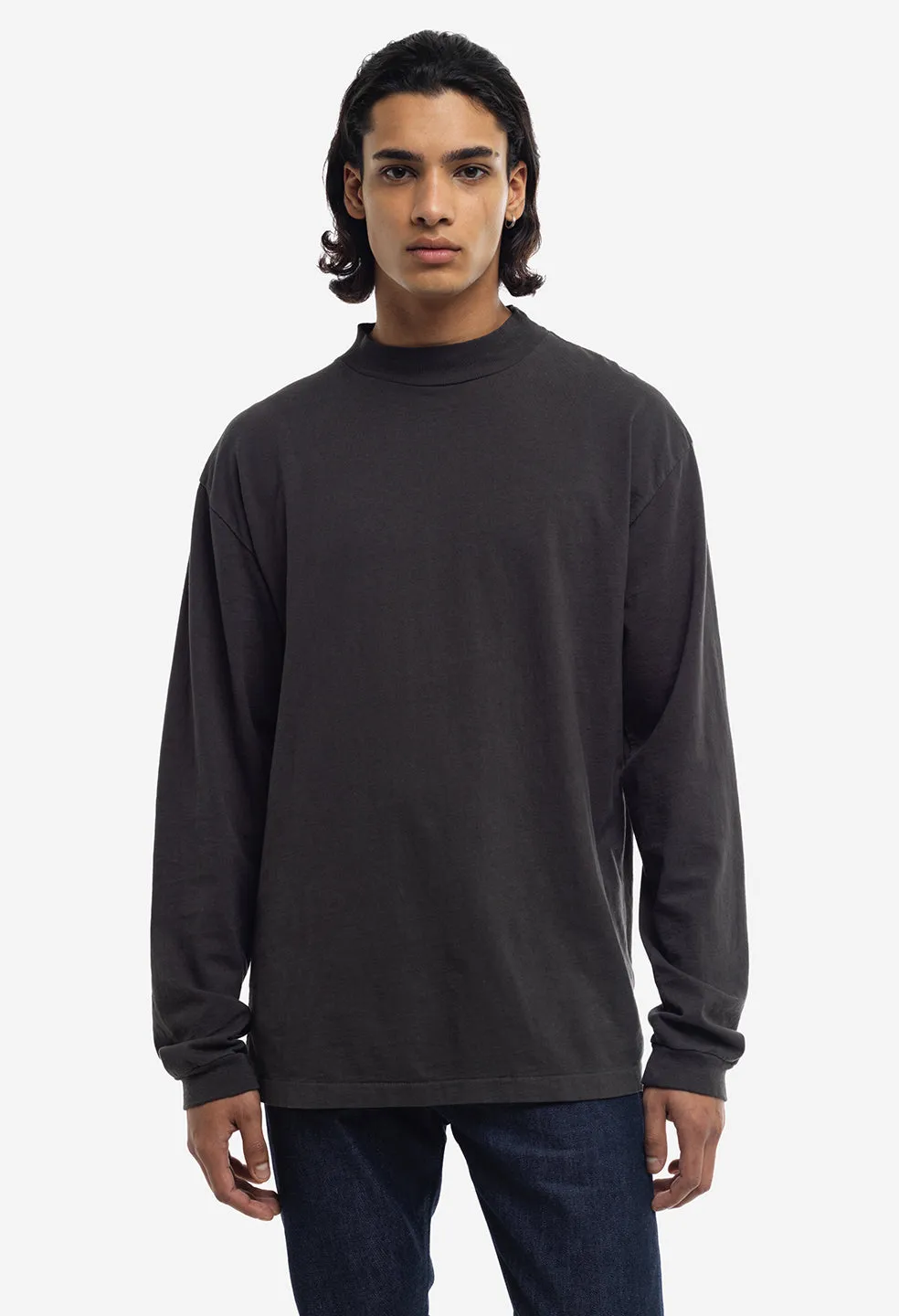 900 LS Mock Tee / Charcoal