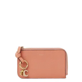 Alphabet Zip Card Holder, Coral