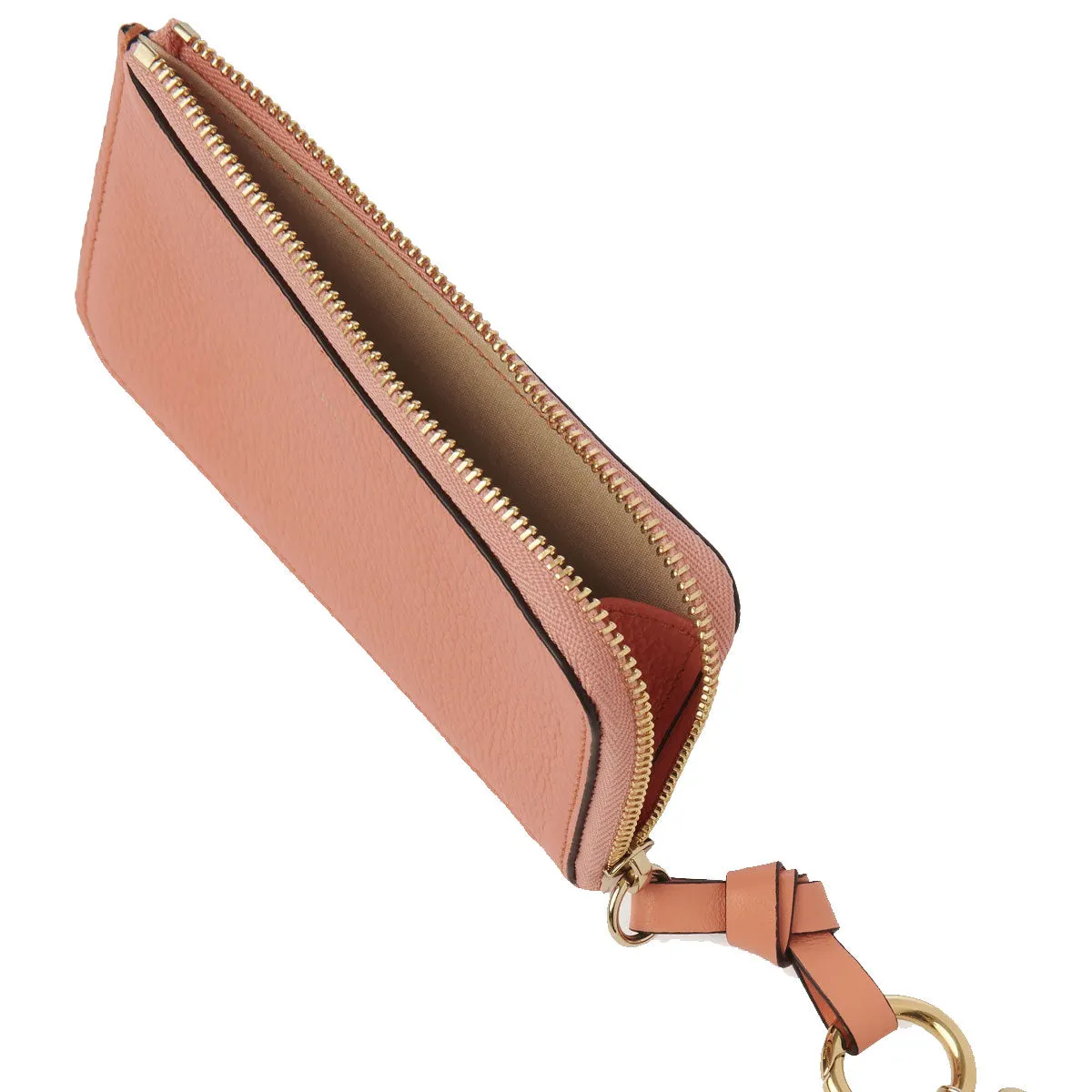 Alphabet Zip Card Holder, Coral