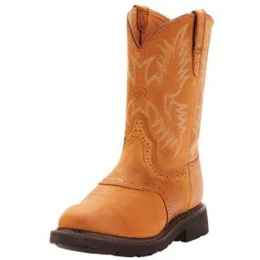 Ariat Mens Sierra Saddle Soft Toe Western Pull-On Work Boots - Durable & Stylish 10 10002304