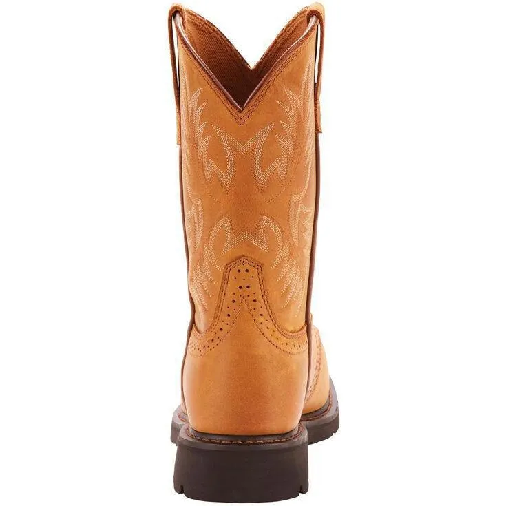 Ariat Mens Sierra Saddle Soft Toe Western Pull-On Work Boots - Durable & Stylish 10 10002304