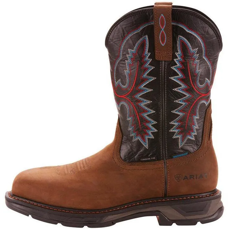 Ariat Men's WorkHog XT 11" Carbon Toe WP Western Work Boot - Brown - 10024968