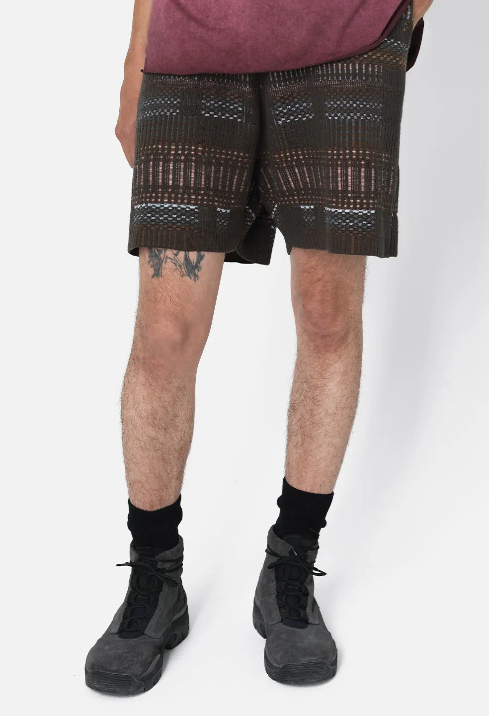 Bassett Knit Short / Charcoal X Multi