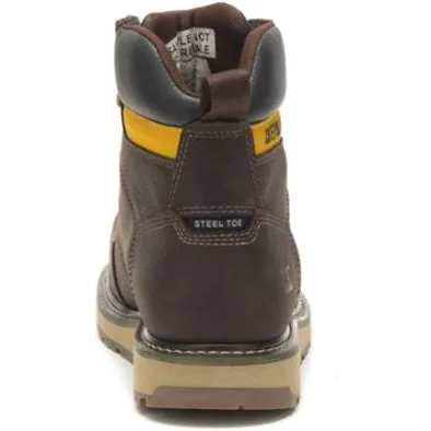 CAT Men's Calibrate Steel Toe Work Boot - Leather Brown - P91418