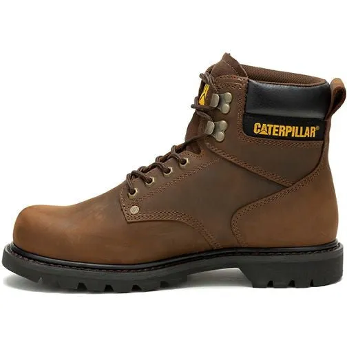 Cat Men's Second Shift Soft Toe WP Slip Resist Work Boot -Brown- P51086