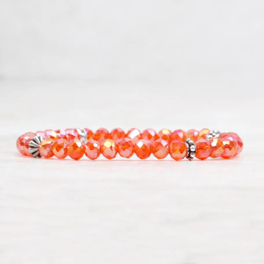 Chloe Beaded Bracelet | Orange