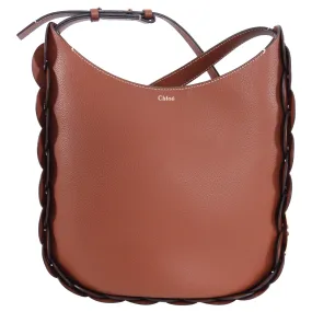 Chloe Brown Leather Darryl Medium Hobo Bag