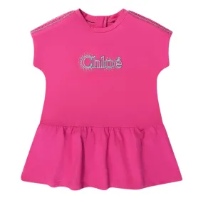 Chloe Dress Infants  Sleevless Logo Pink