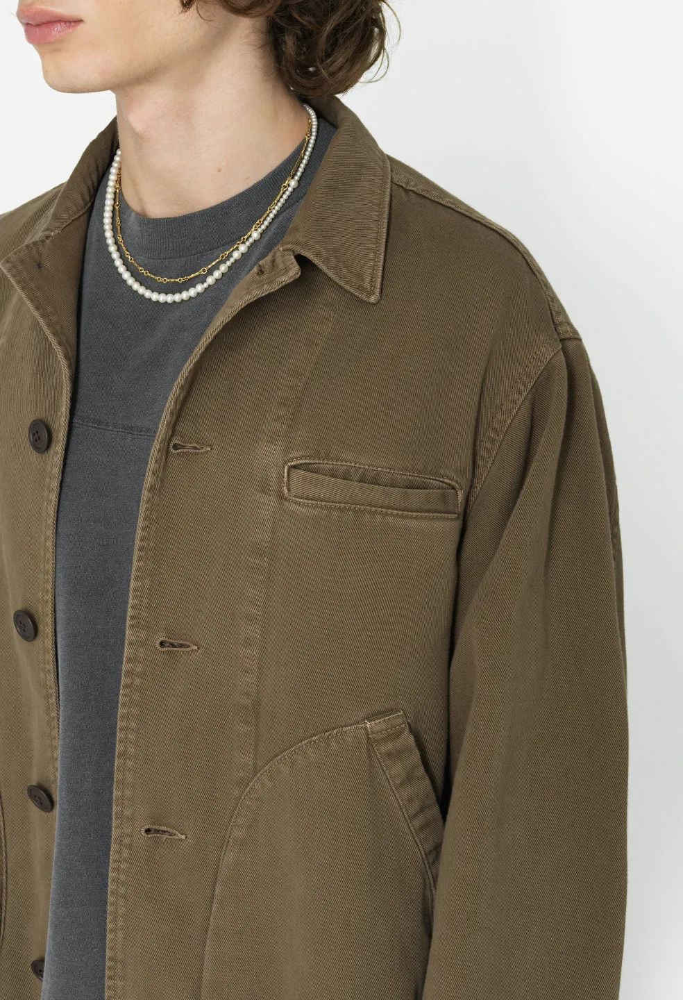 Cotton Chore Jacket / Brown