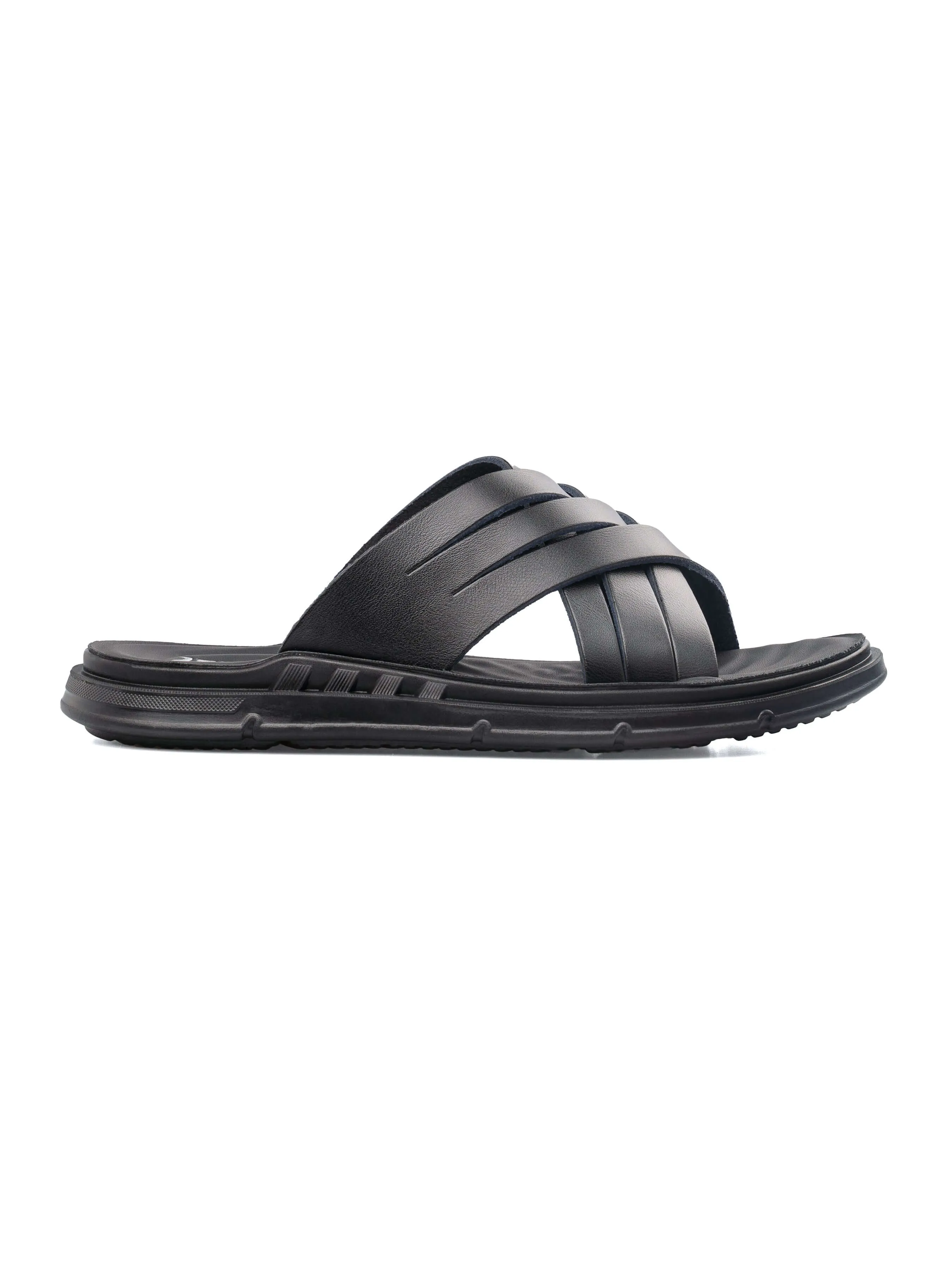 Cyro Sandal - Black Leather