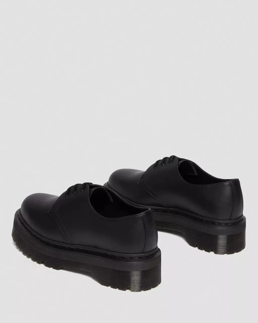 Doc Martens UNISEX VEGAN 1461 MONO FELIX PLATFORM SHOES (Black Felix Rub Off)