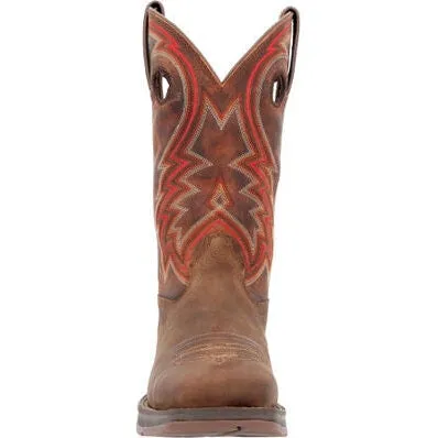 Durango Men's Rebel 12" Square Toe Wstrn Work Boot -Dark Chestnut- DDB0393