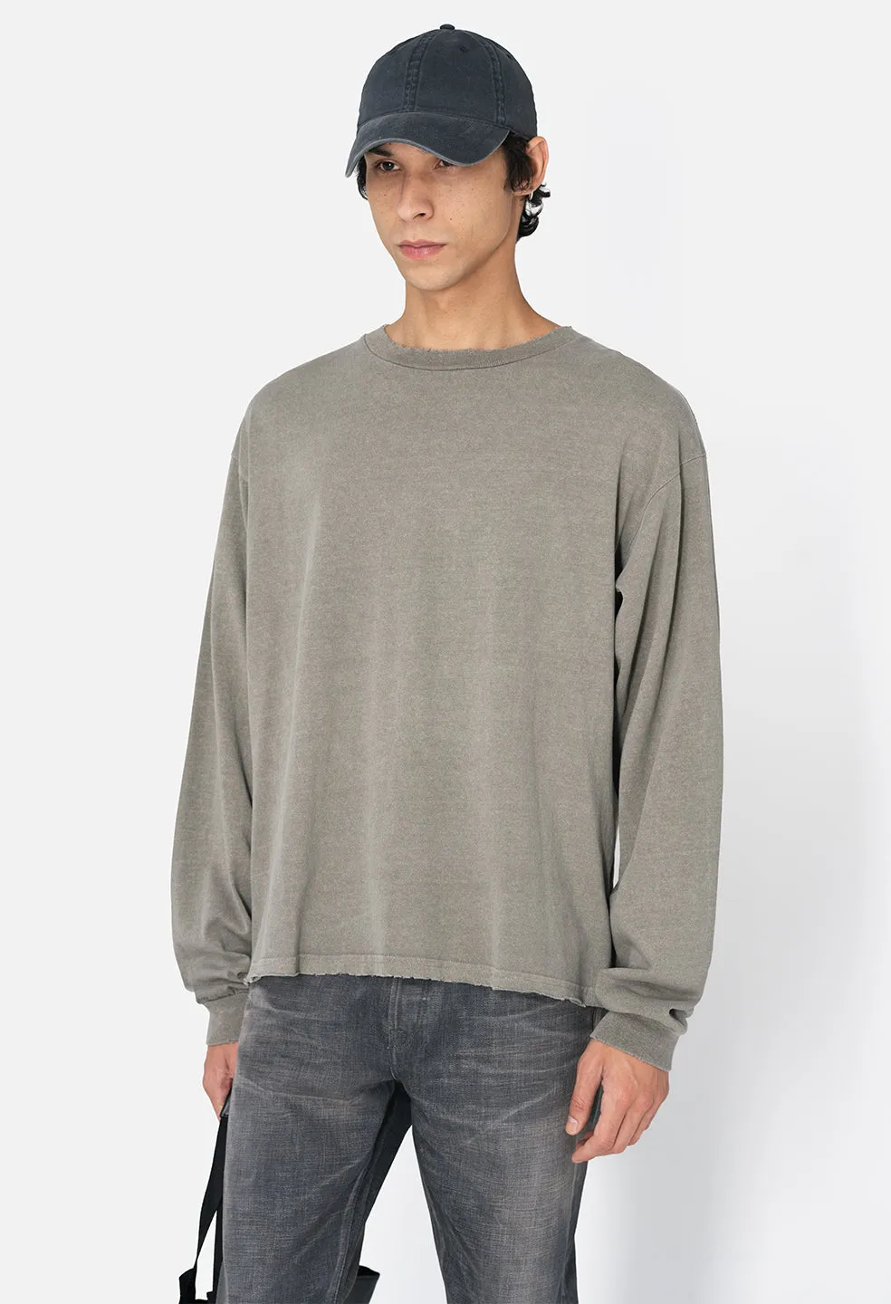 Folsom LS Cropped Tee / Mist