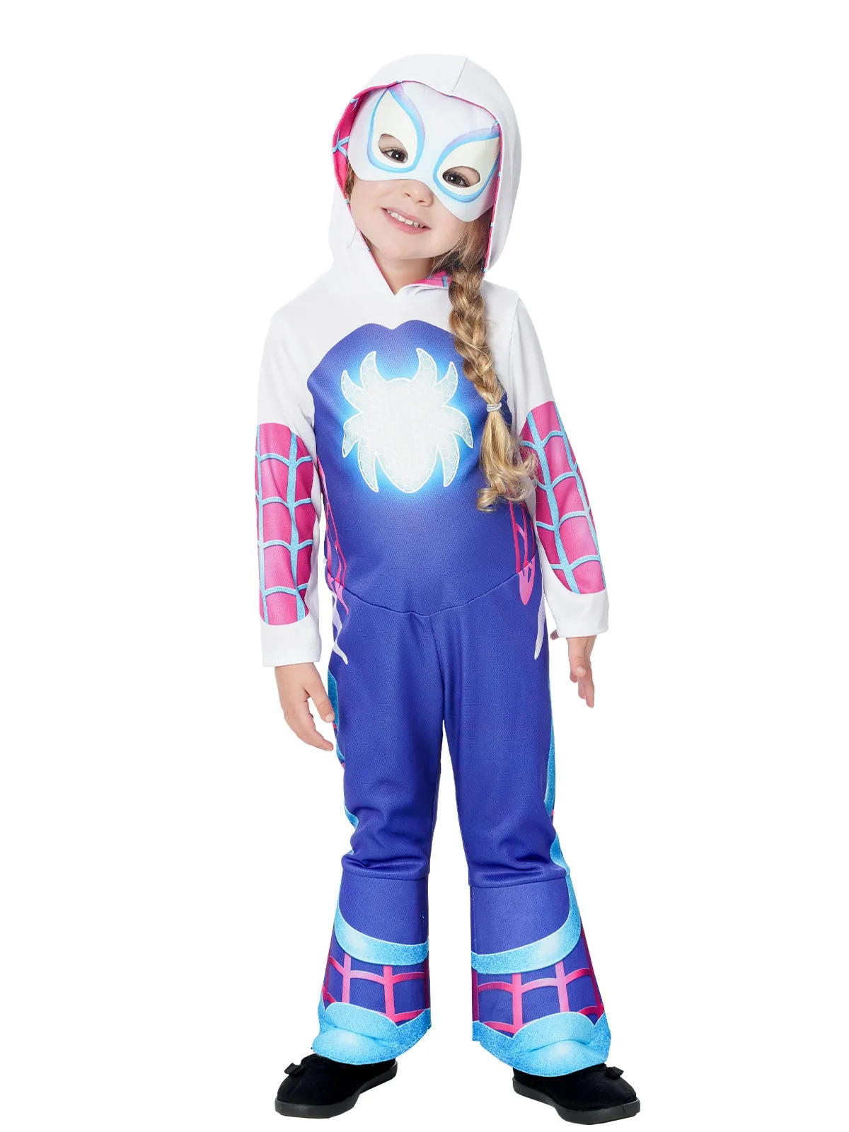 Ghost Spider Deluxe Glow in the Dark Costume for Toddlers - Marvel Spidey & His Amazing Friends