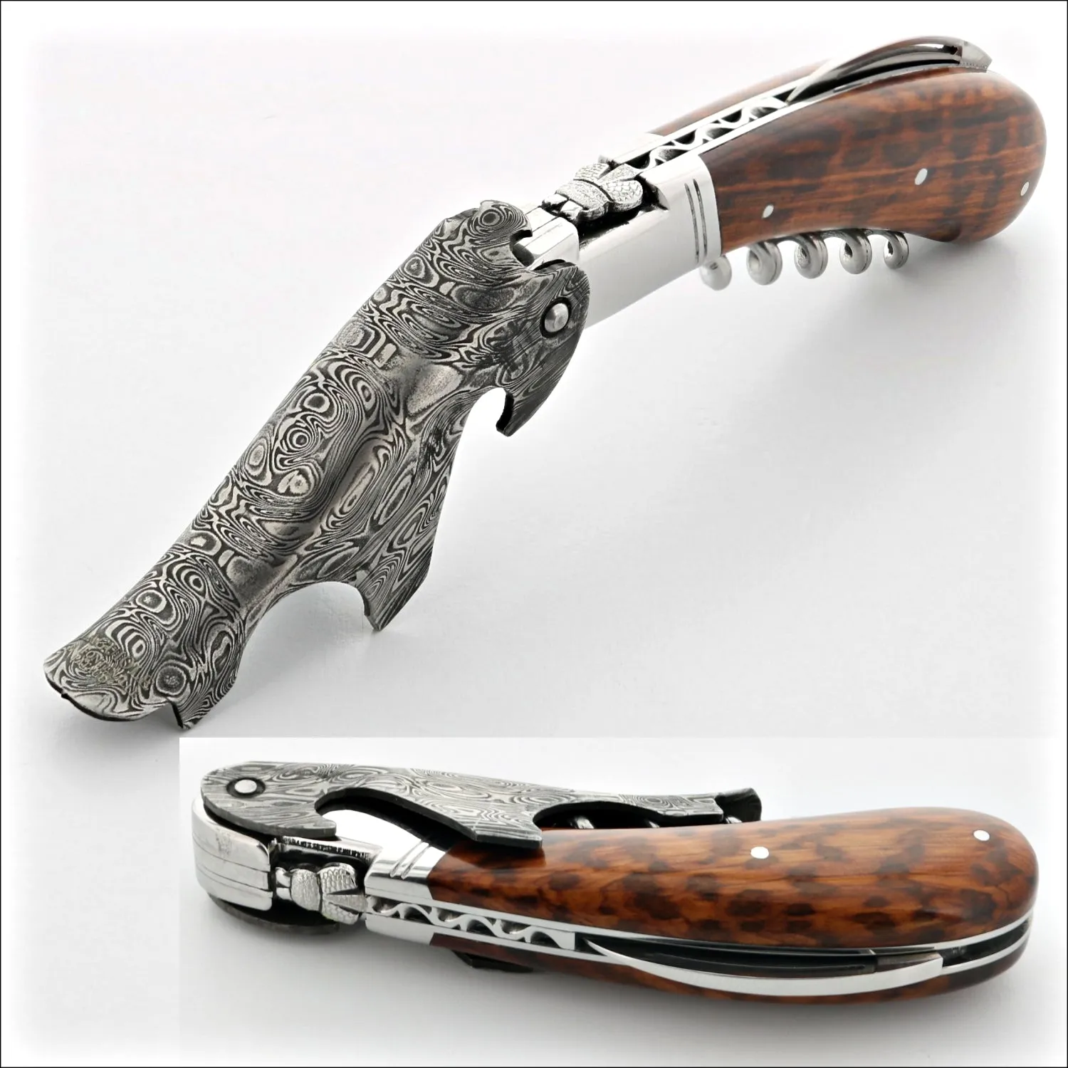 Laguiole Magnum Damascus Amourette Corkscrew