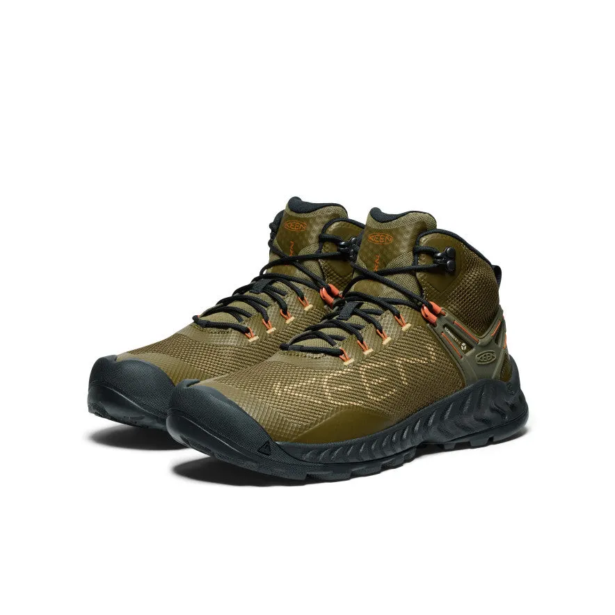 Men's NXIS EVO Waterproof Boot  |  Dark Olive/Gold Flame