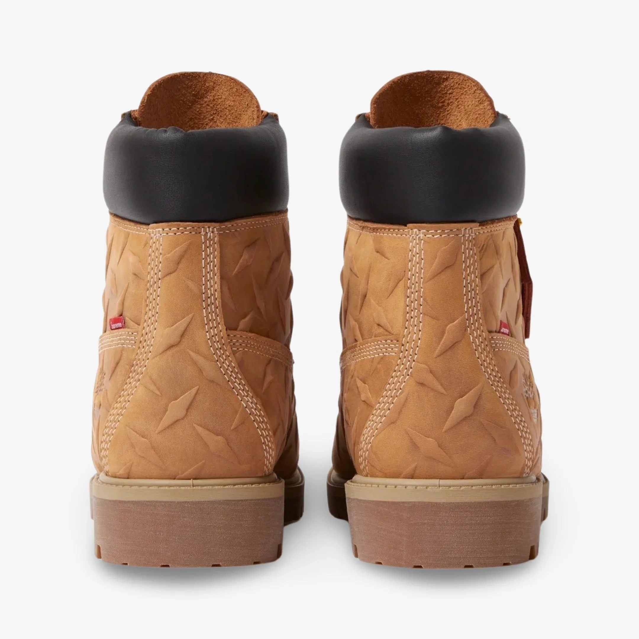 Supreme Collaboration: Mens Timberland Diamond Plate Wheat Waterproof Boot (2023)