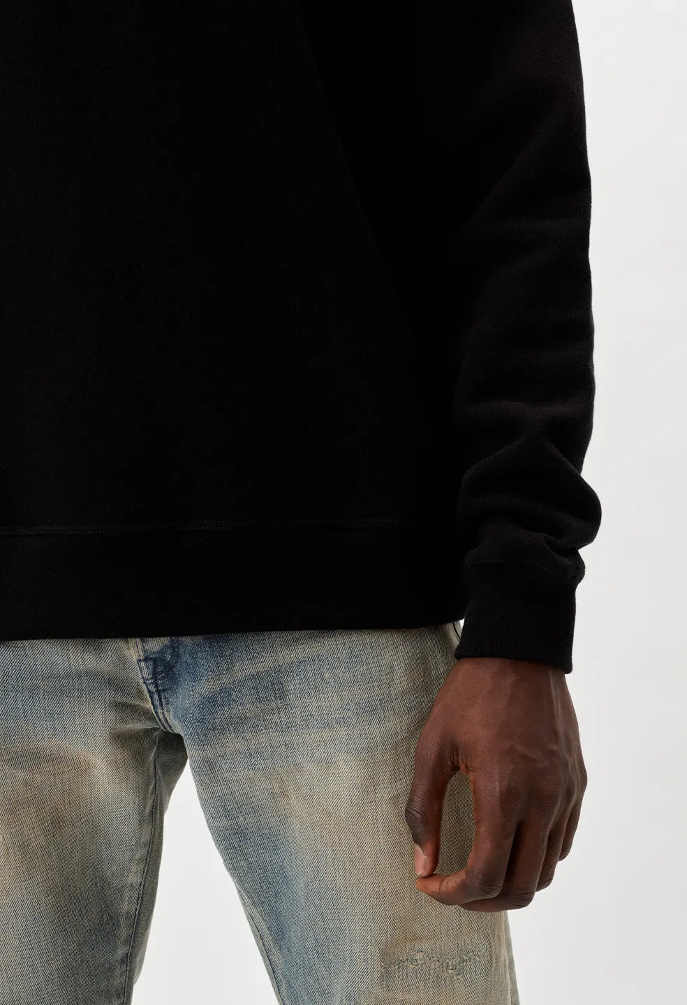 Oversized Crewneck Pullover / Black