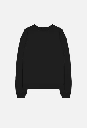 Oversized Crewneck Pullover / Black