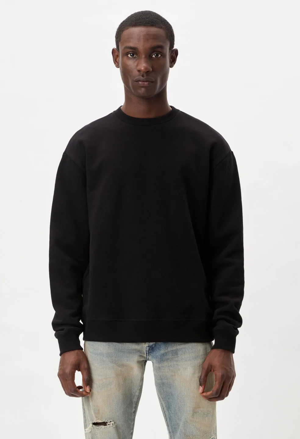 Oversized Crewneck Pullover / Black