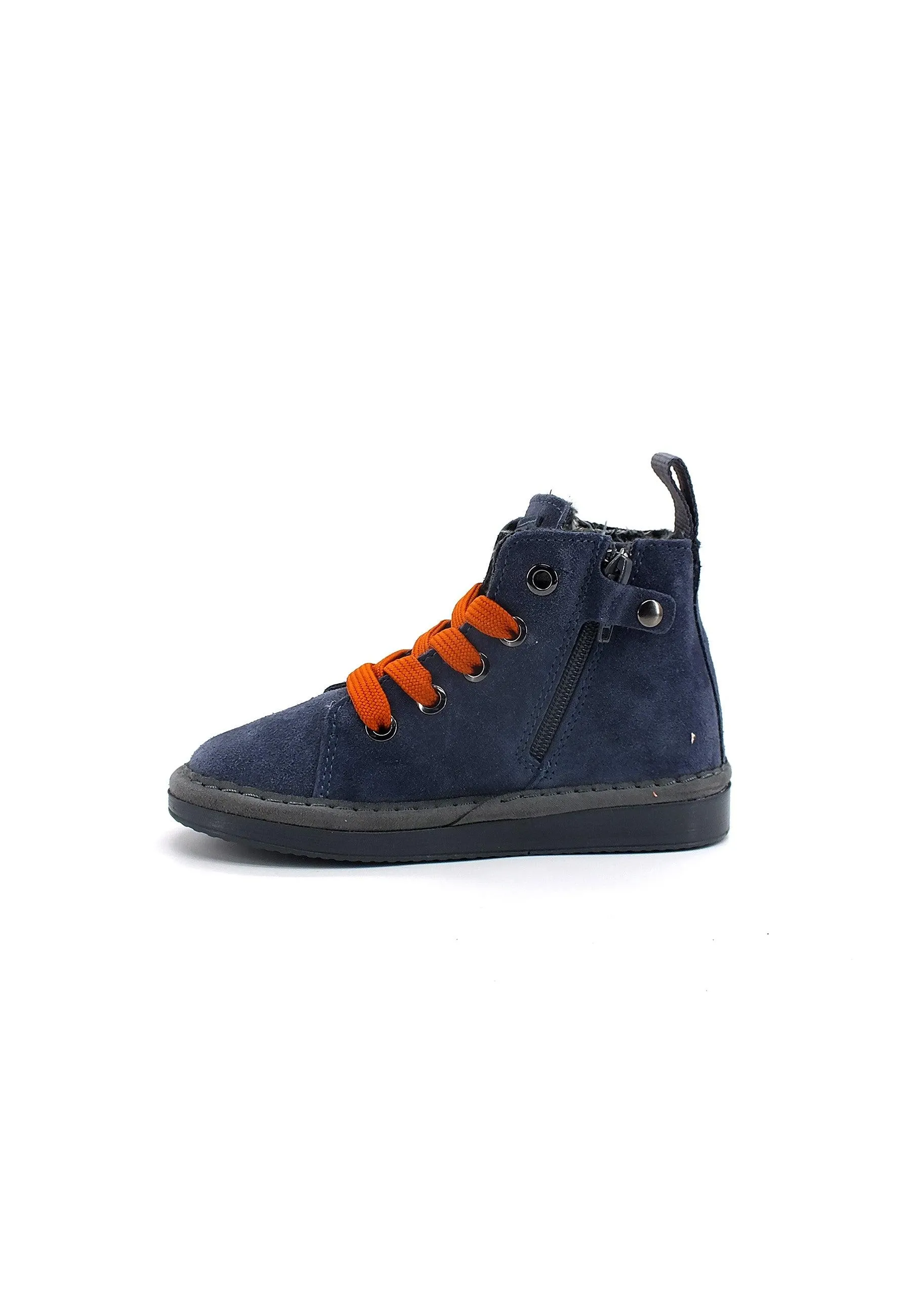 PAN CHIC Ankle Boot Sneaker Pelo Bimbo Dark Blue Burnt Orange P01B1400200006