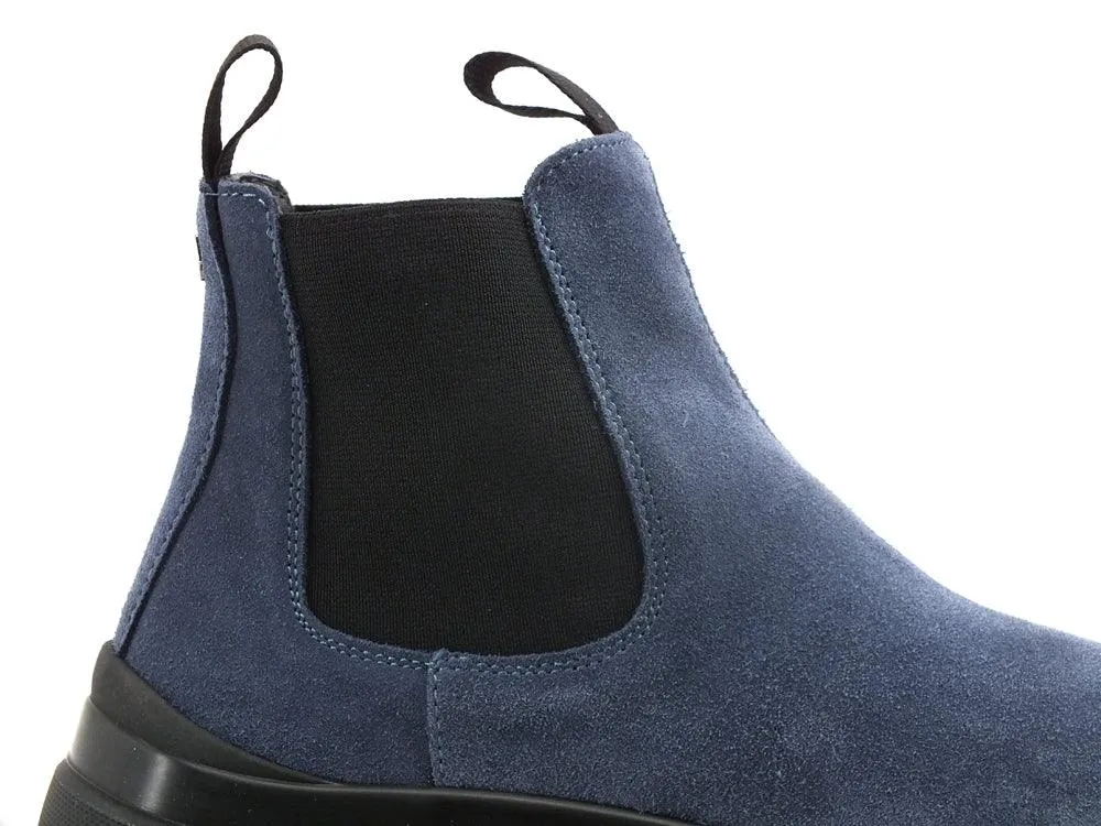 PAN CHIC Beatle Boot Suede Stivaletto Elastici Blue Black P03W1900300005