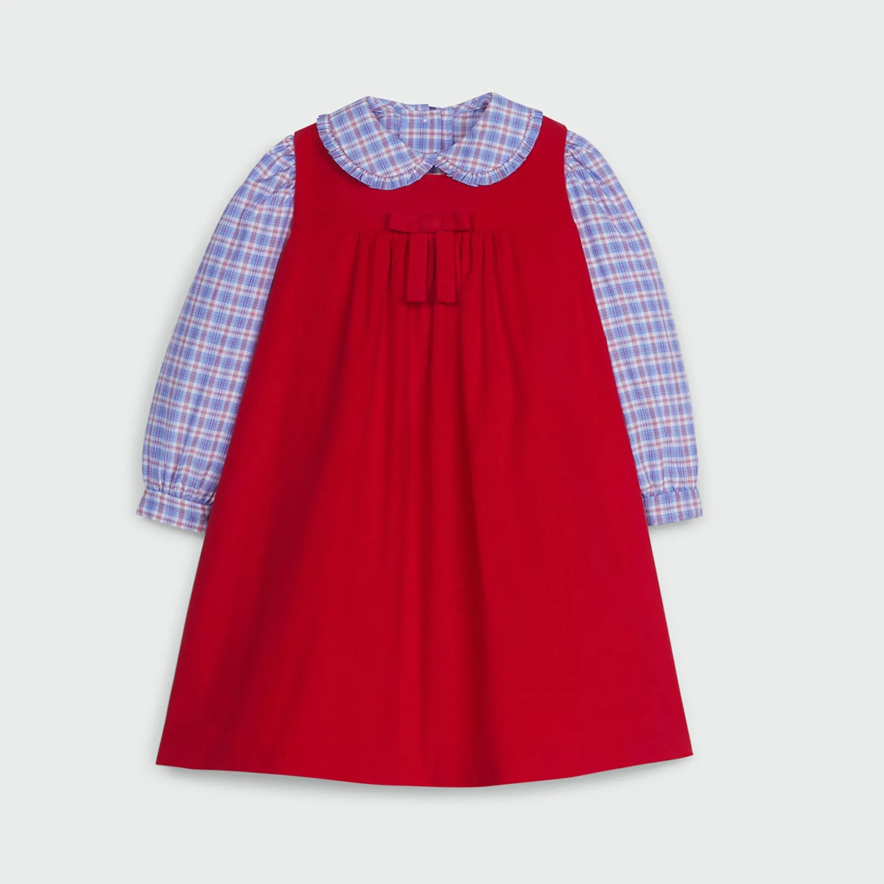 Ruffled Peter Pan Blouse - Paddington Plaid