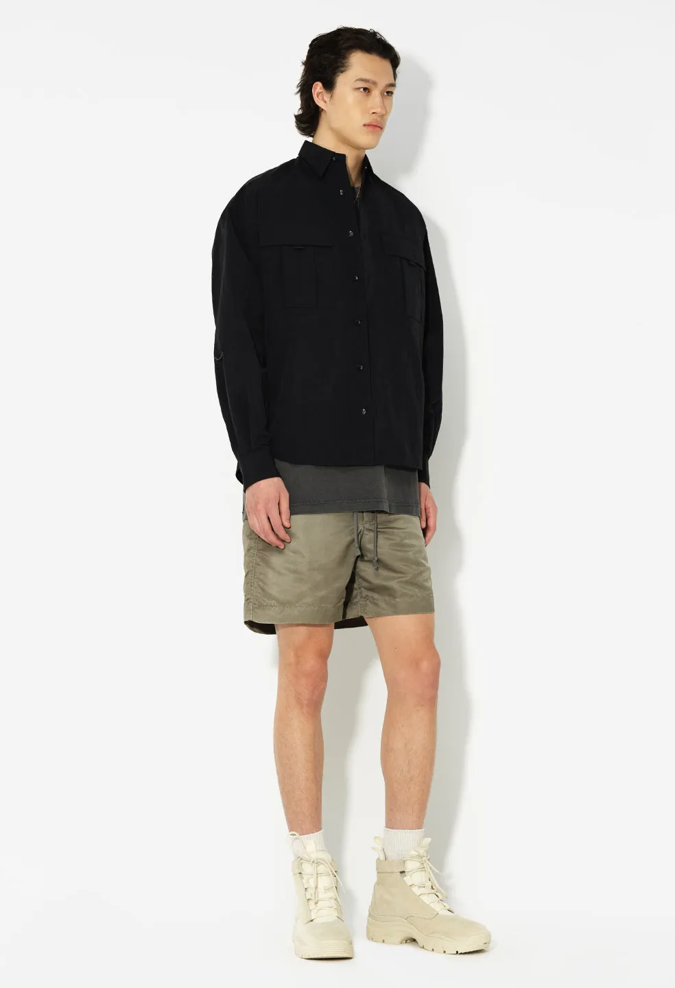 Safari Shirt Jacket / Black