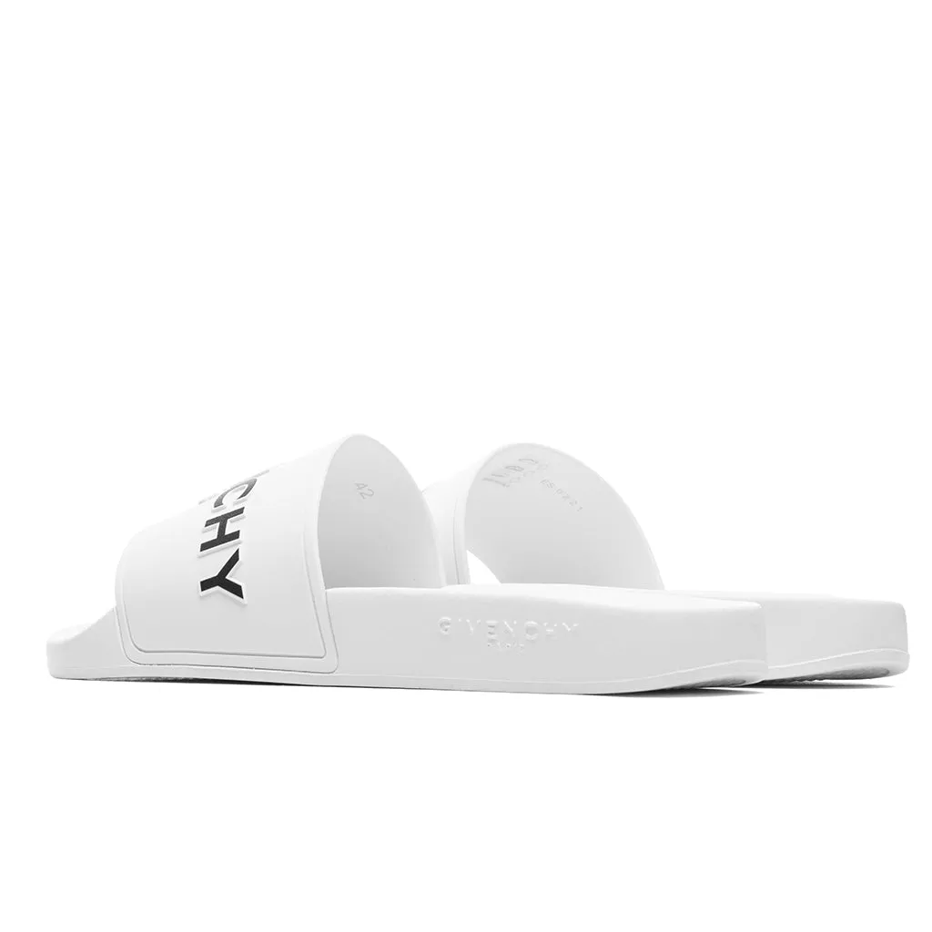 Slide Flat Sandal - White