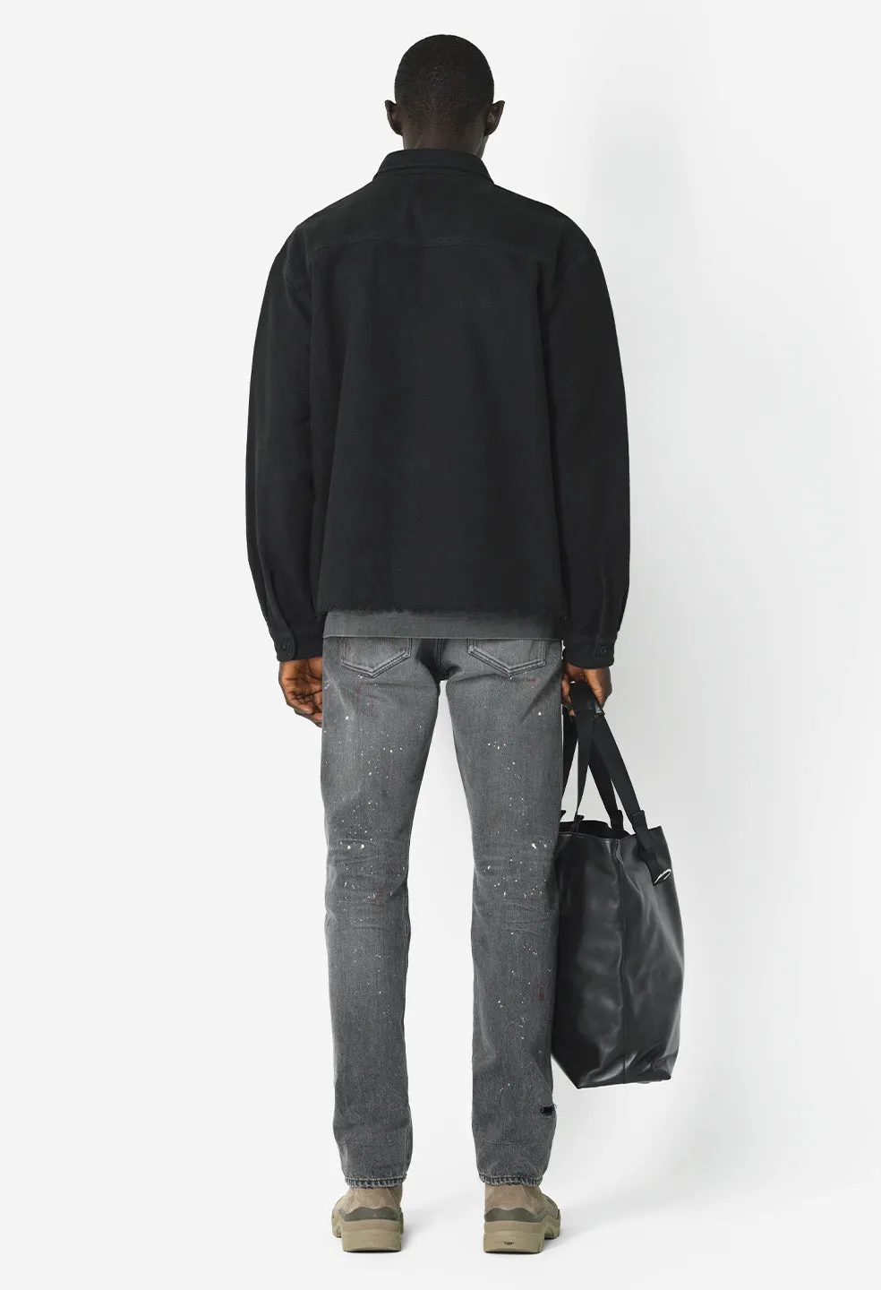 Solid Hemi Oversized Shirt / Black