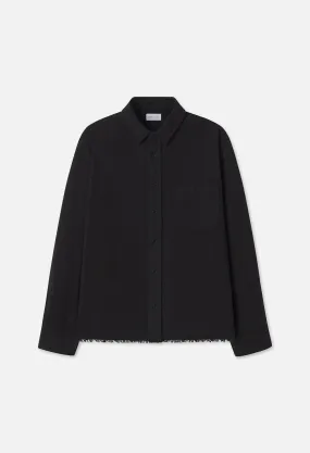 Solid Hemi Oversized Shirt / Black