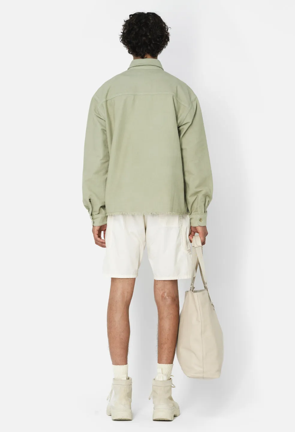 Solid Hemi Oversized Shirt / Moss