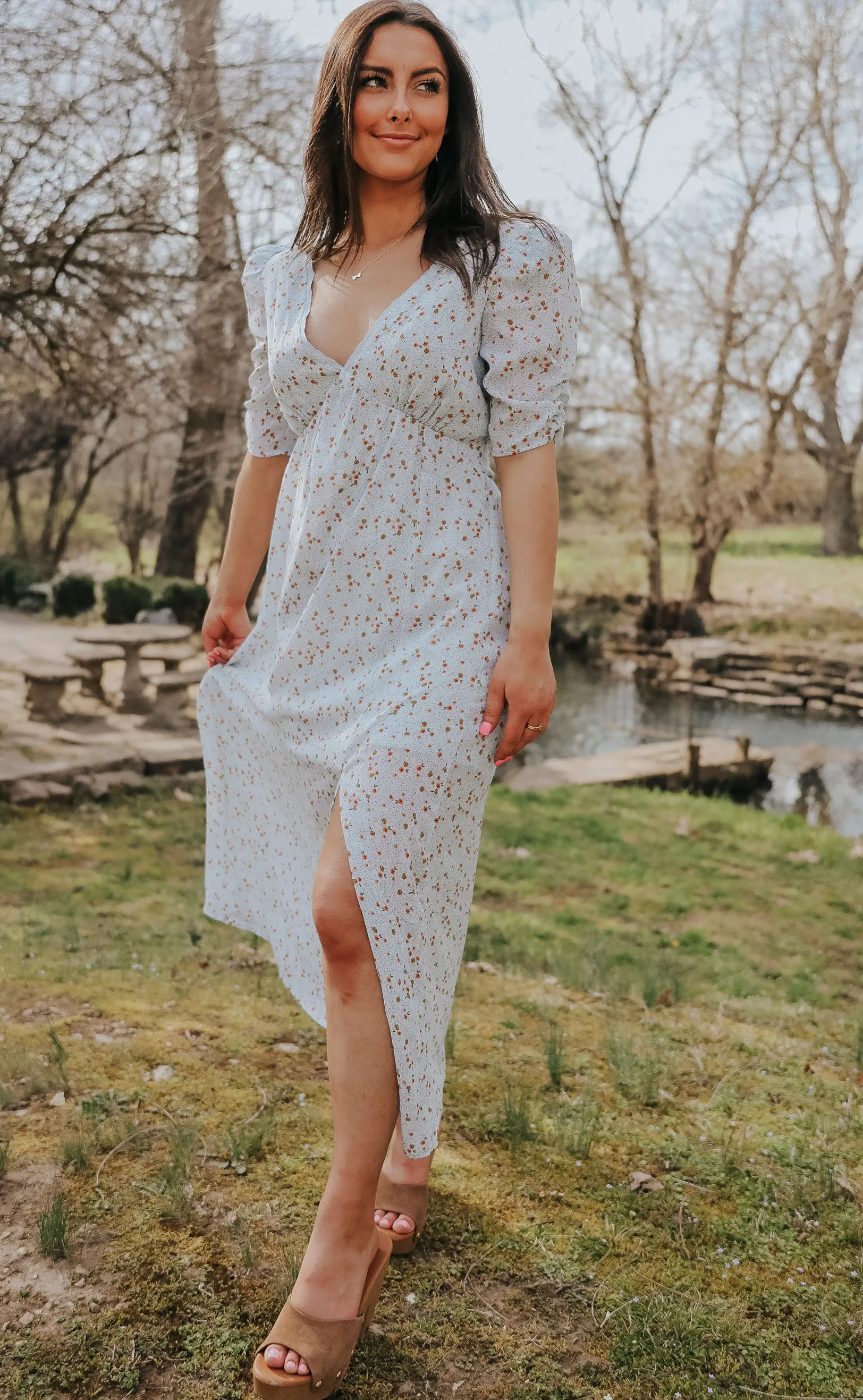 sunday evenings floral maxi dress