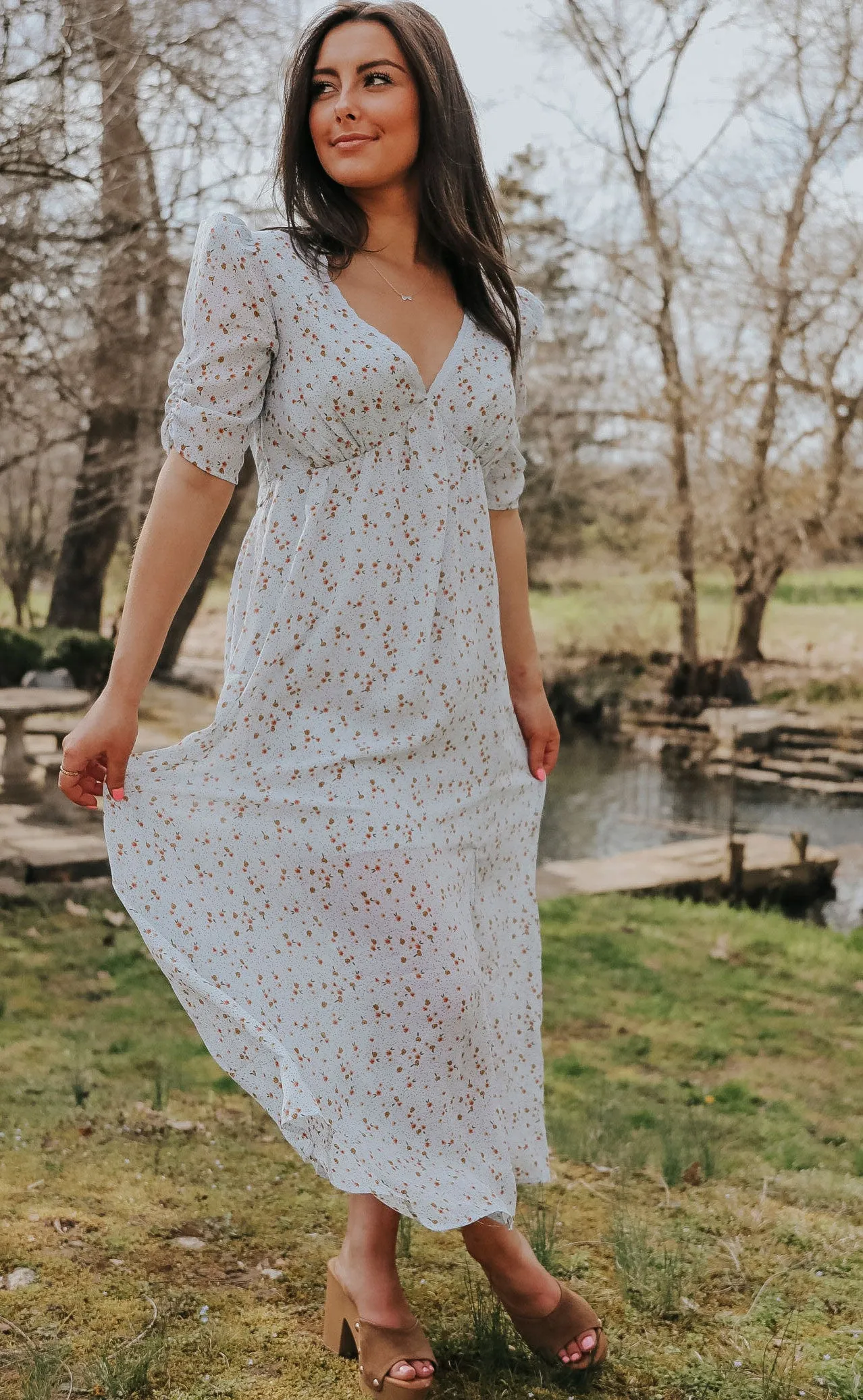 sunday evenings floral maxi dress