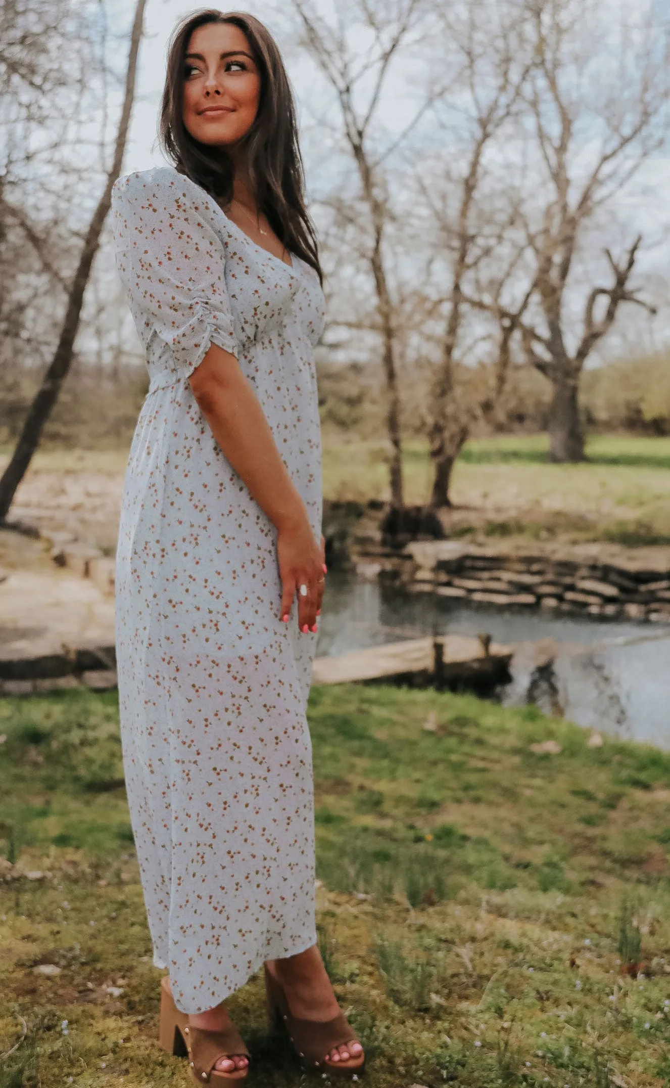 sunday evenings floral maxi dress