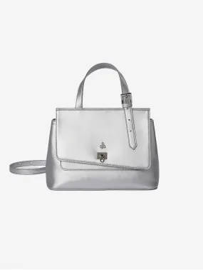 Tecla S Vegan Apple Leather Mini Handbag | Silver