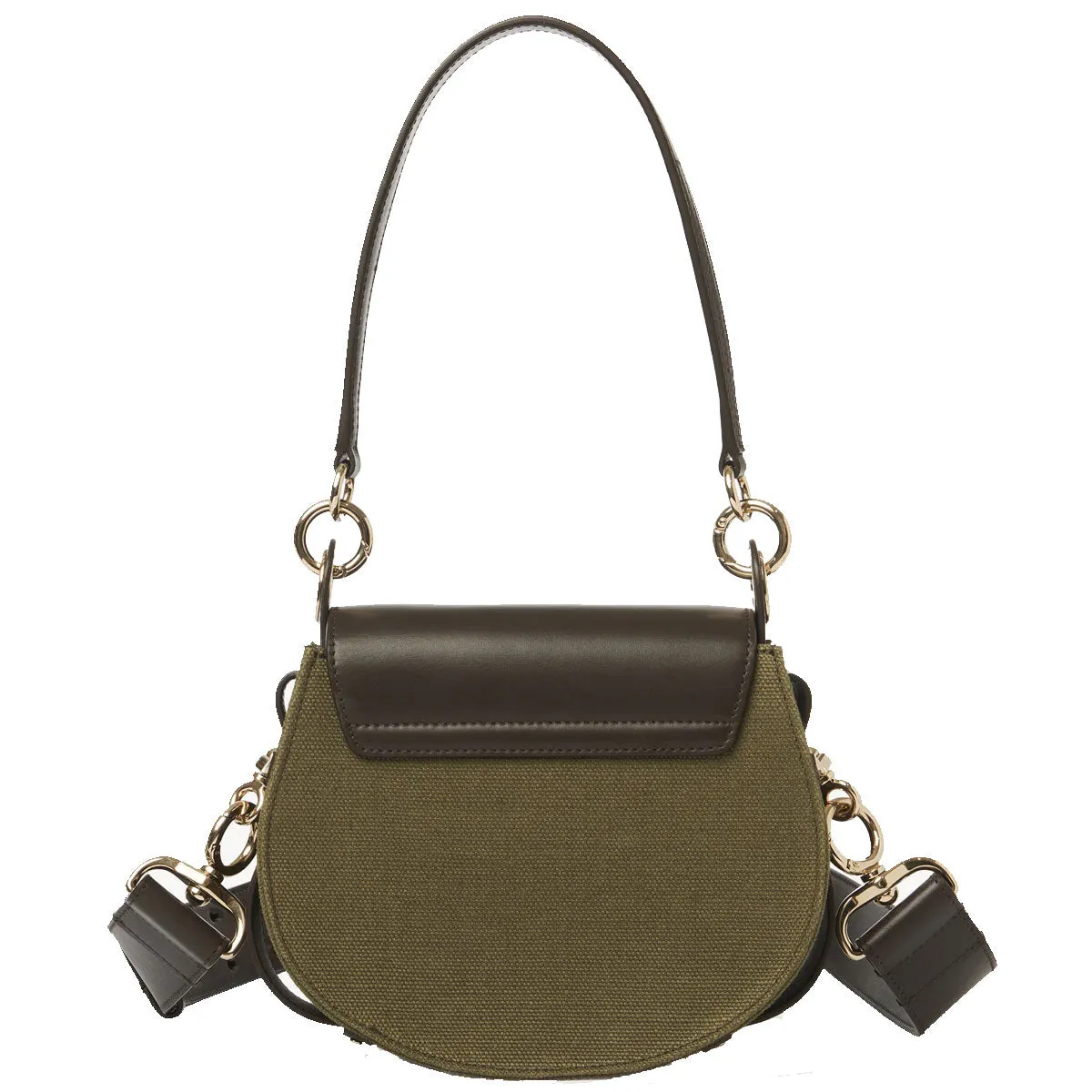 Tess Small Linen Bag in Warm Green with Adjustable Strap