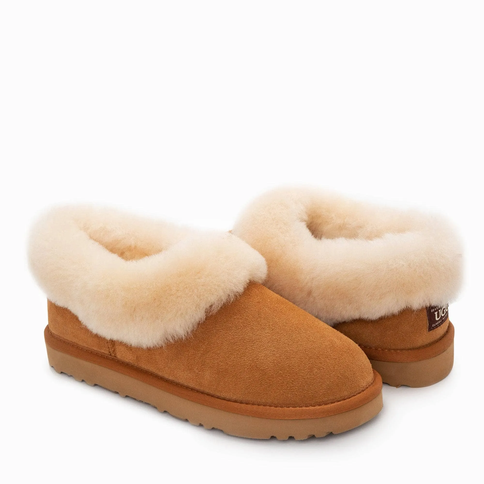 UGG Alberich Fluffy Collar Slippers