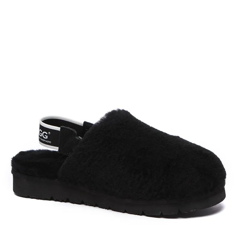 UGG Chania Removable Strap Slingback Fluffy Slides