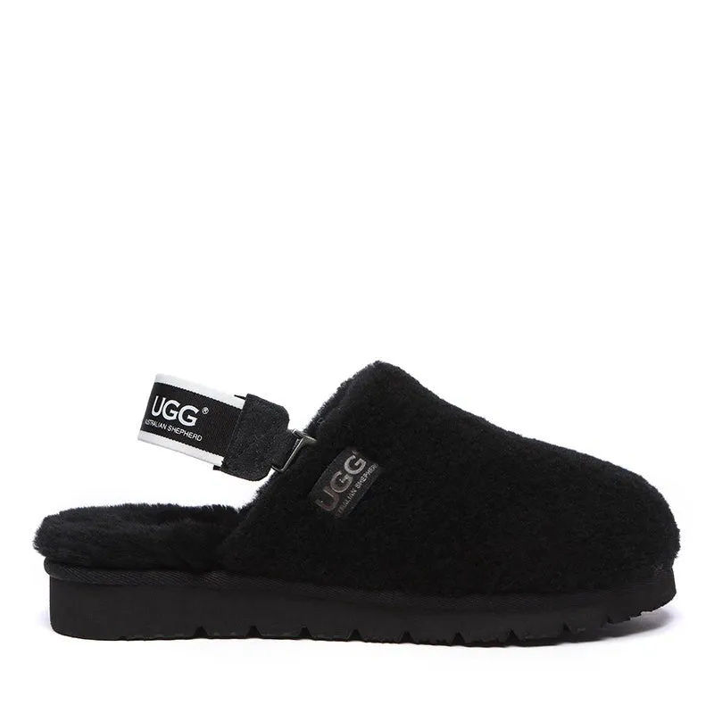 UGG Chania Removable Strap Slingback Fluffy Slides