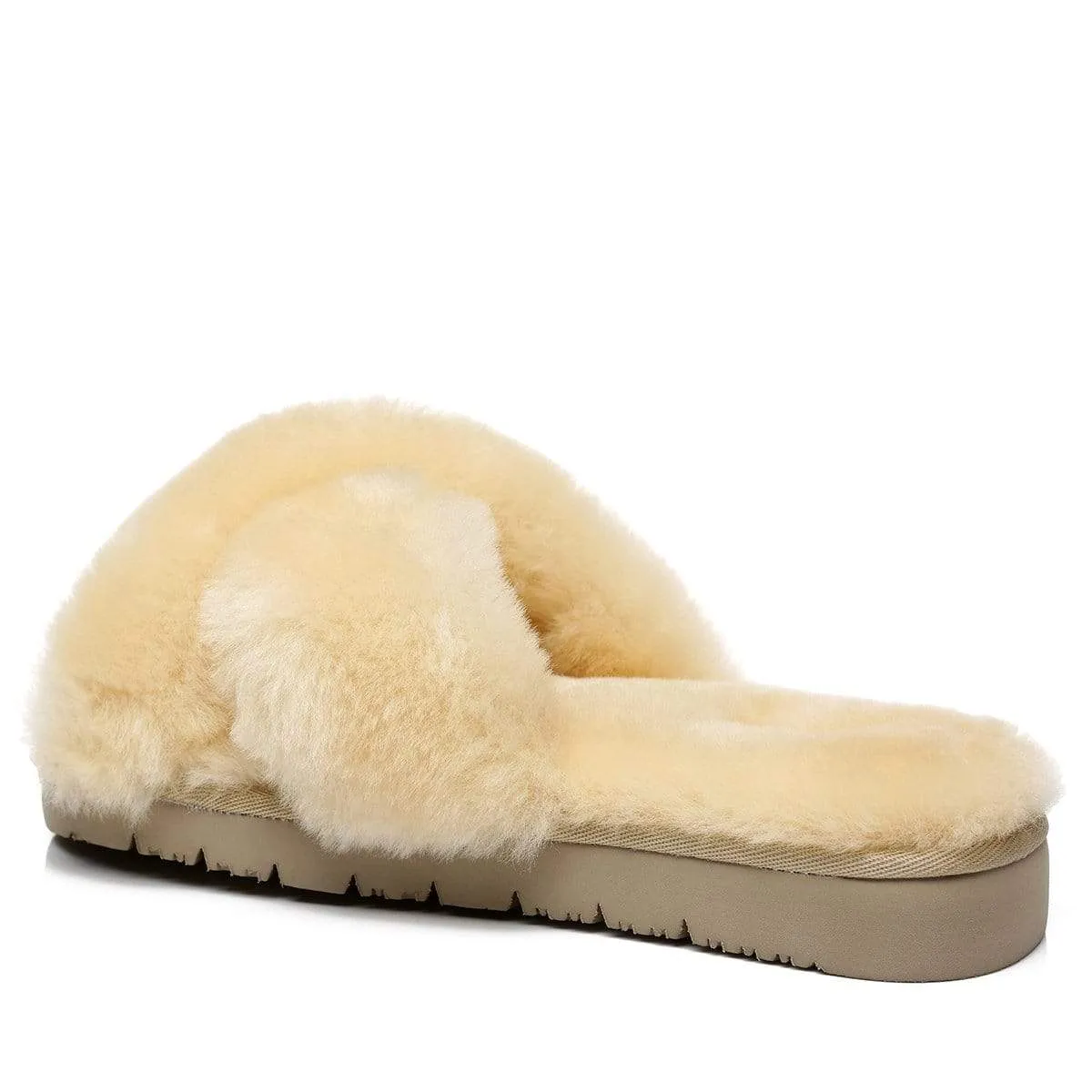 UGG Fluffy Cross Slides