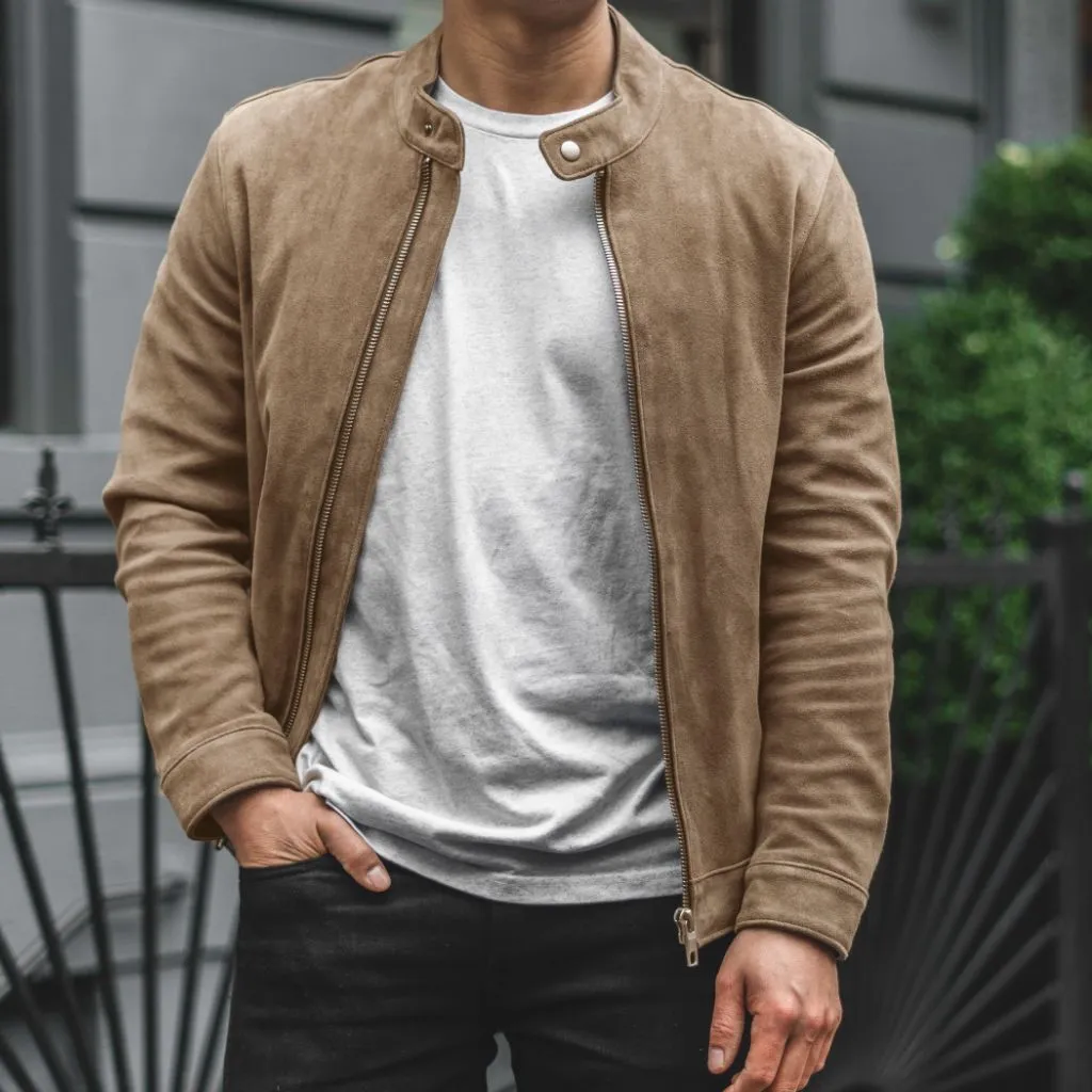 [W] Racer Jacket | Taupe