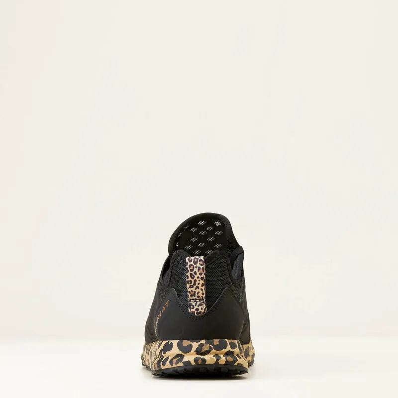 Women's Ariat Fuse Black Mesh-Leopard Print Boot