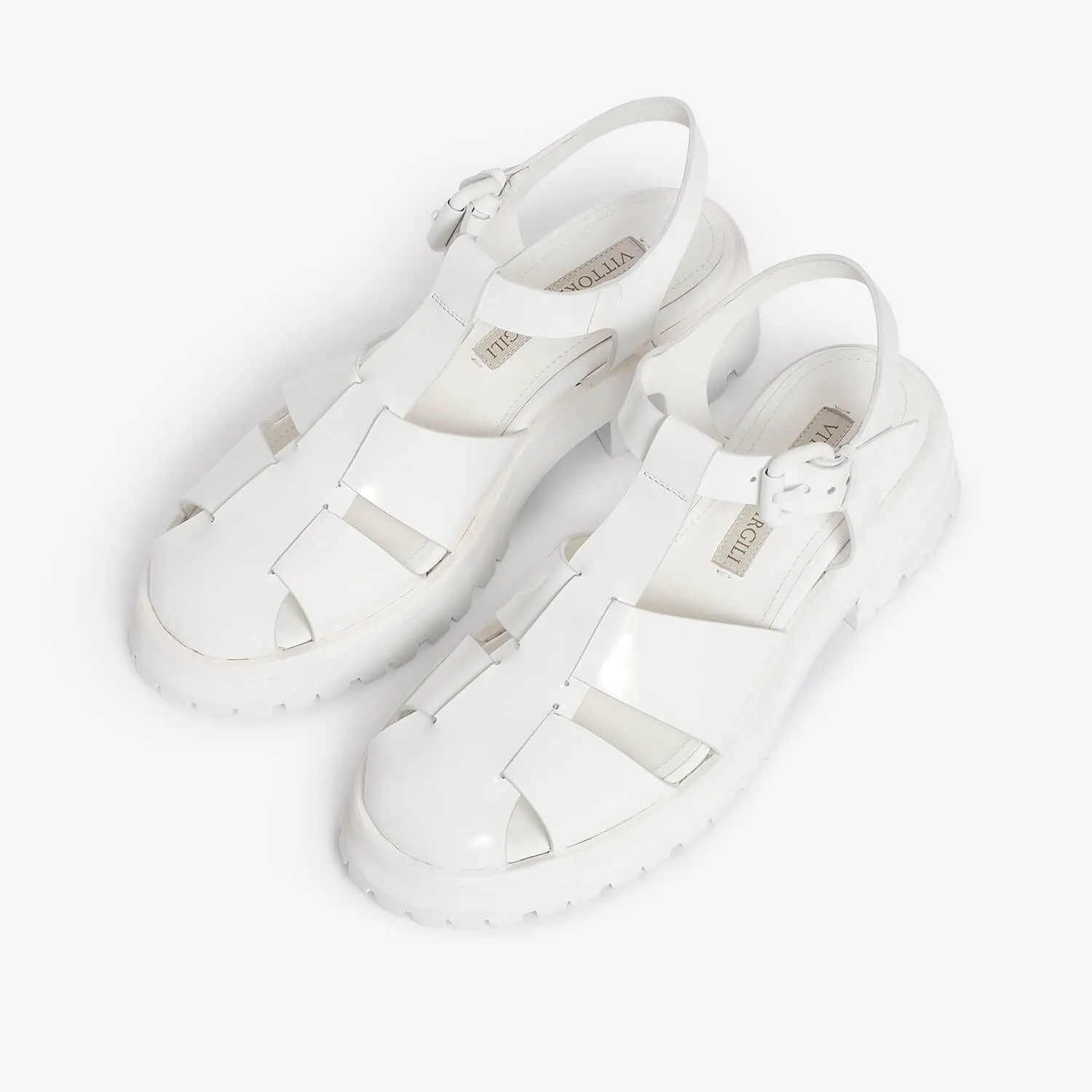 Women's patent leather sandal